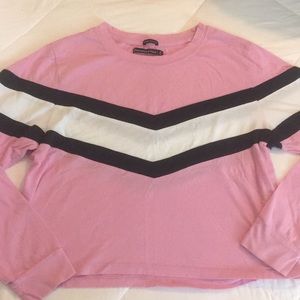 Abercrombie Jersey Long sleeve in Navy/Pink